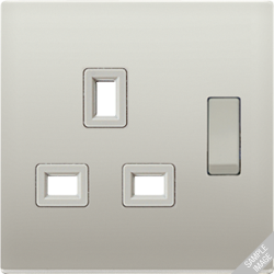 Centre plate for socket, Anthracite