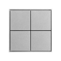 Pushbutton 4-fold, Basic Version (no frame)