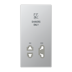 Centre plate for electric shaver socket outlet