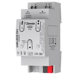 DIMinBOX DX1. Universal dimmer actuator for DIN rail mounting. 1 channel x 350W