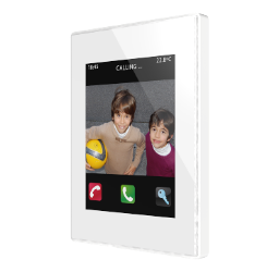 Z41 COM. Color capacitive touch panel with video intercom. PC-ABS frame - White