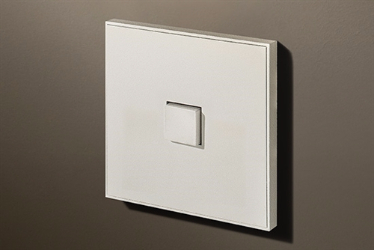 Select 1 Gang KNX Push Button in Matt White with led & temperature sensor