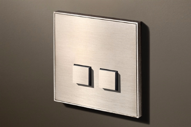 Select 2 Gang KNX Push Button in Nickel with led & temperature sensor