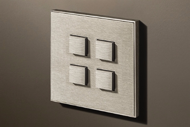 Select 4 Gang KNX Push Button in Stainless Steel with led & temperature sensor
