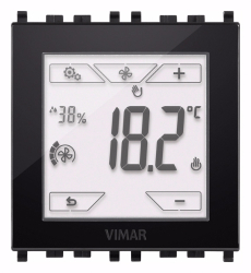 KNX touch-thermostat 2M black