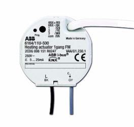 Heating actuator, Flush-mounted bus coupler