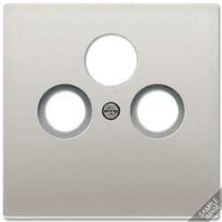 Centre plate for SAT-TV-FM socket