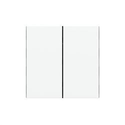 Rectangular vertical plastic rocker (2 pcs.) - for 2-fold pushbutton FF series Ice White