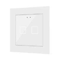 Flat 55 X2. Capacitive push button 55x55 - 2 buttons - Custom (frame not included)